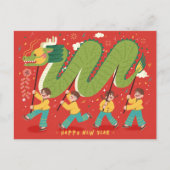 Carte Postale Défilé de Fête du Nouvel An lunaire (Devant)