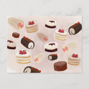 Carte Postale Défilé de gâteaux d'anniversaire