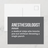 Carte postale Définition d'anesthésiste Hilaire (Devant / Derrière)