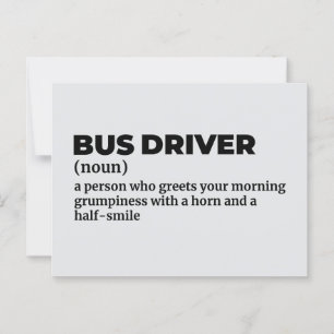 Carte Postale Définition de conducteur de bus public