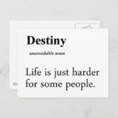 Carte Postale Définition de destination (Devant / Derrière)