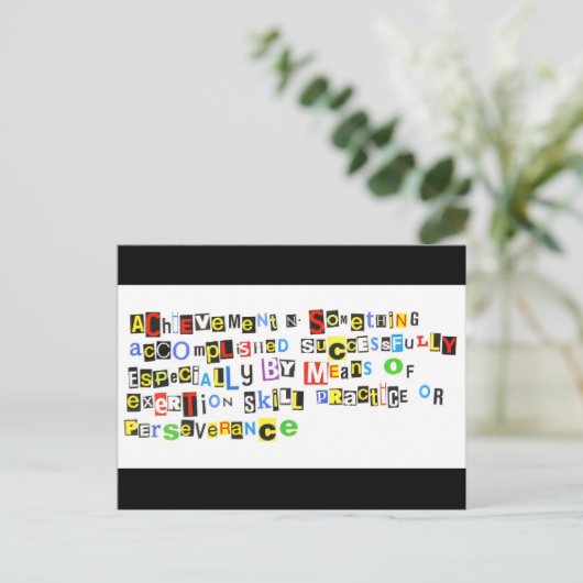 Carte Postale Définition de la réalisation (Debout devant)