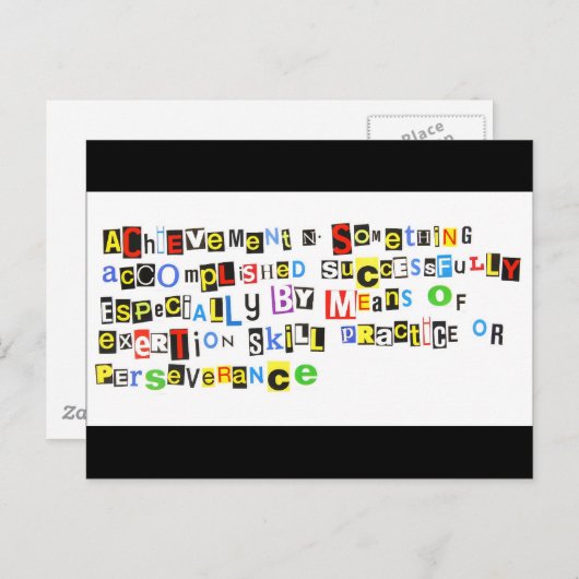 Carte Postale Définition de la réalisation (Devant / Derrière)