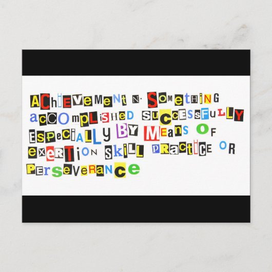 Carte Postale Définition de la réalisation (Devant)