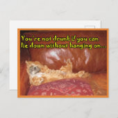 Carte Postale Définition de l'alcool par le chien (Devant / Derrière)