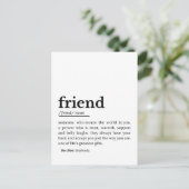 Carte Postale Définition de l'ami - Sens du coeur (Debout devant)