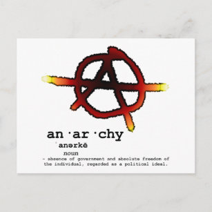 Carte Postale Définition de l'anarchie