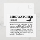 Carte Postale Définition de l'ornithologue Observation Identific (Devant / Derrière)