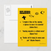 Carte postale Définition de religion (Devant / Derrière)