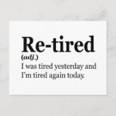 Carte Postale Définition de Retraité Drôle Cadeau de Retraite Pè (Devant)