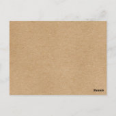 Carte Postale Définition de Save the Date en écriture Rustic Gol (Dos)