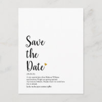 Définition de Save the Date Script Cœur d'Or