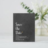 Carte Postale Définition de Save the Date Script Cœur d'Or (Debout devant)