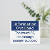 Carte Postale Définition de surcharge d'informations (Debout devant)