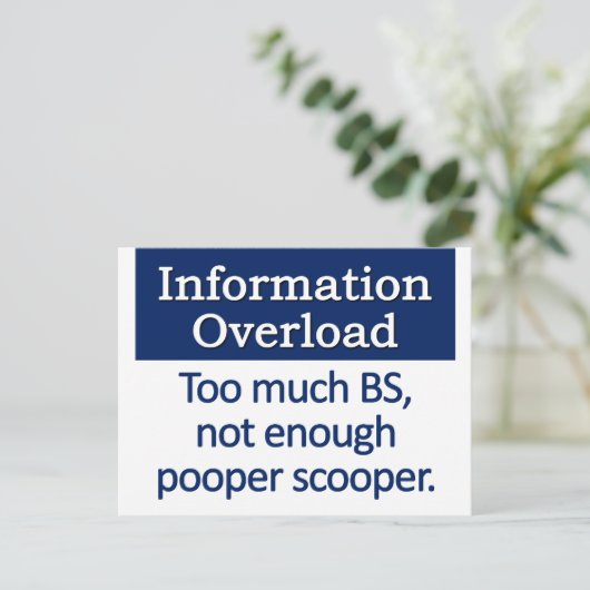 Carte Postale Définition de surcharge d'informations (Debout devant)