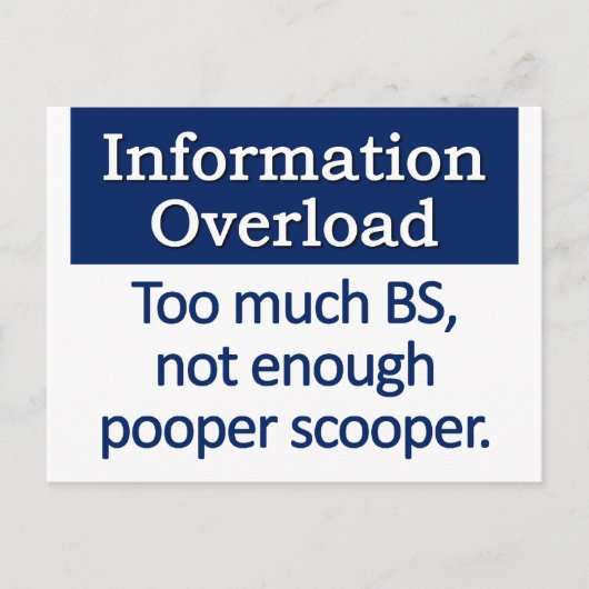 Carte Postale Définition de surcharge d'informations (Devant)