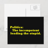 Carte Postale Définition des politiques (Devant / Derrière)