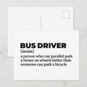 Carte Postale Définition d'exploitant d'autobus scolaire (Devant / Derrière)