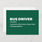 Carte Postale Définition drôle de chauffeur de transport en comm (Devant / Derrière)