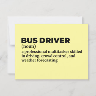 Carte Postale Définition drôle de chauffeur de transport scolair