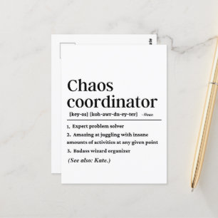 Carte Postale Définition du coordinateur personnalisable Funny C