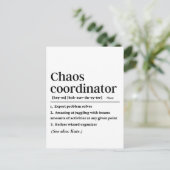 Carte Postale Définition du coordinateur personnalisable Funny C (Debout devant)