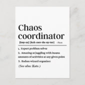 Carte Postale Définition du coordinateur personnalisable Funny C (Devant)