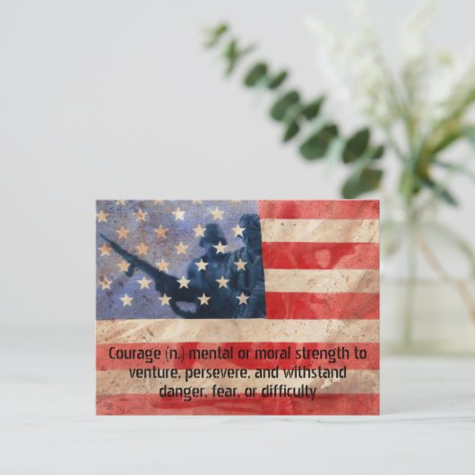 Carte Postale Définition du Courage (Debout devant)