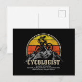 Carte Postale Définition du cyclologue Funny Mountain VTT MTB (Devant / Derrière)