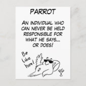 Carte Postale Définition du perroquet (Devant)
