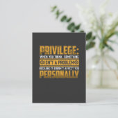 Carte Postale Définition du privilège Droits civils Égalité huma (Debout devant)