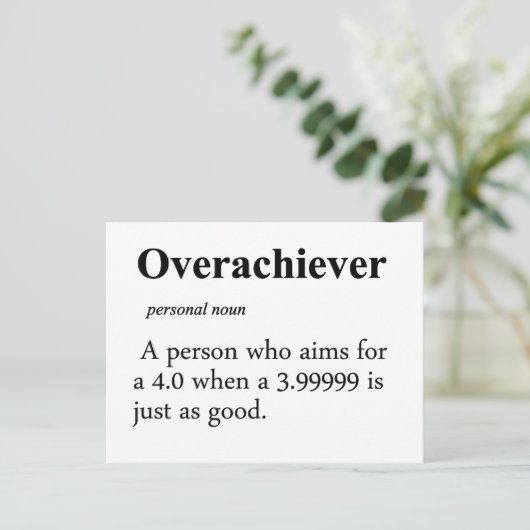 Carte Postale Définition du superperformant (Debout devant)