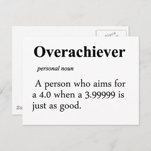 Carte Postale Définition du superperformant (Devant / Derrière)