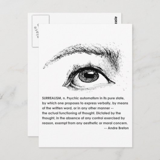 Carte Postale Définition du surréalisme (Devant / Derrière)