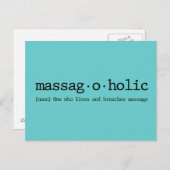 Carte Postale Définition d'un massage addict (Devant / Derrière)