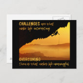 Carte postale "DÉFIS" (Devant / Derrière)