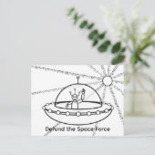 Carte Postale Défondre la Force spatiale - UFO - Aliens amicaux (Debout devant)