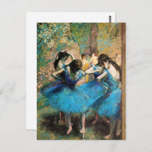 Carte postale Degas Blue Dancers (Devant / Derrière)