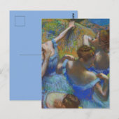 Carte Postale Degas Blue Dancers Pastel Fine Art Masterpiece (Devant / Derrière)