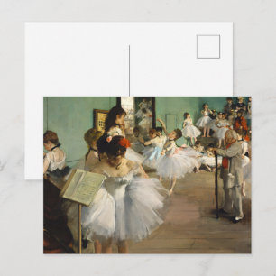 Carte Postale Degas Classe de danse de bal Ballerina Art