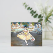 Carte Postale Degas - Danseuse avec un bouquet (Debout devant)