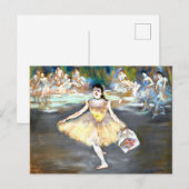 Carte Postale Degas - Danseuse avec un bouquet (Devant / Derrière)