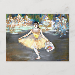Carte Postale Degas - Danseuse avec un bouquet