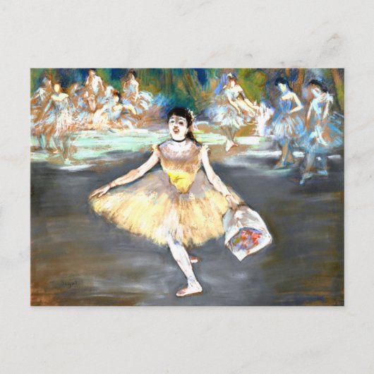 Carte Postale Degas - Danseuse avec un bouquet (Devant)