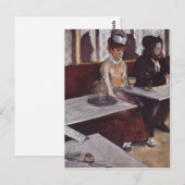 Carte Postale Degas, Edgar Germain Hilaire Der Absinth 1876 Tech (Devant / Derrière)