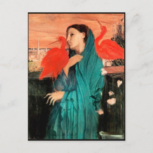 Carte Postale Degas - Jeune femme avec Ibis, art (Devant)