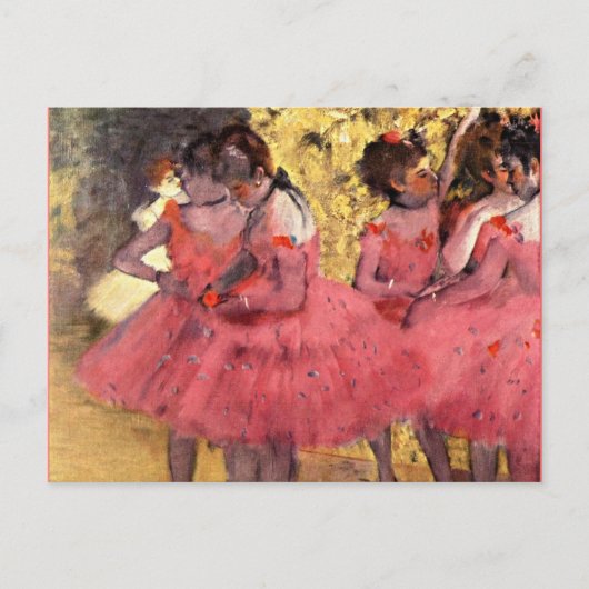 Carte Postale Degas - Les Danseurs Roses (Devant)