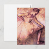 Carte postale Degas Pink Ballerina (Devant / Derrière)