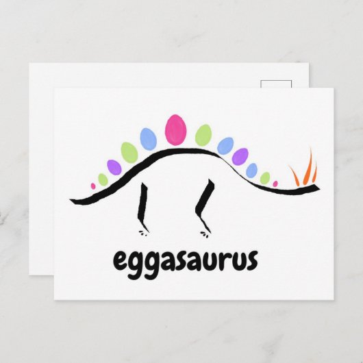 Carte postale d'Eggasaurus (Devant / Derrière)