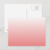 Carte Postale Dégradé Corail Clair (Devant / Derrière)